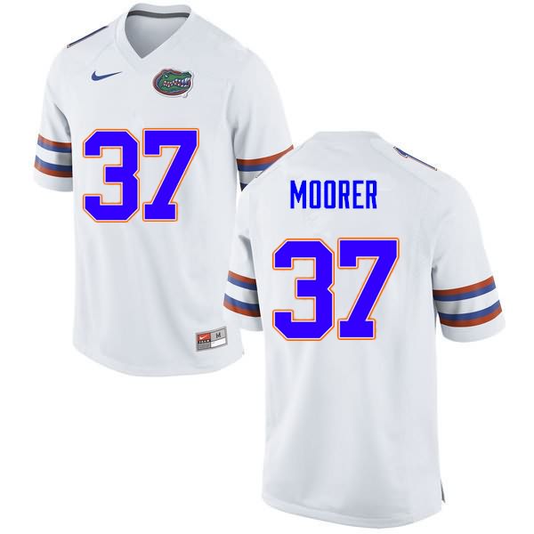 NCAA Florida Gators Patrick Moorer Men's #37 Nike White Stitched Authentic College Football Jersey VMS3664LN